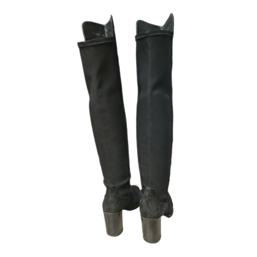 STUART WEITZMAN | Black Suede Over the Knee Boots in Size US 7.5